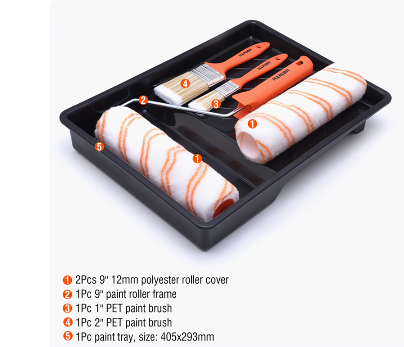 6Pcs Paint Roller & Tray Set alternate view